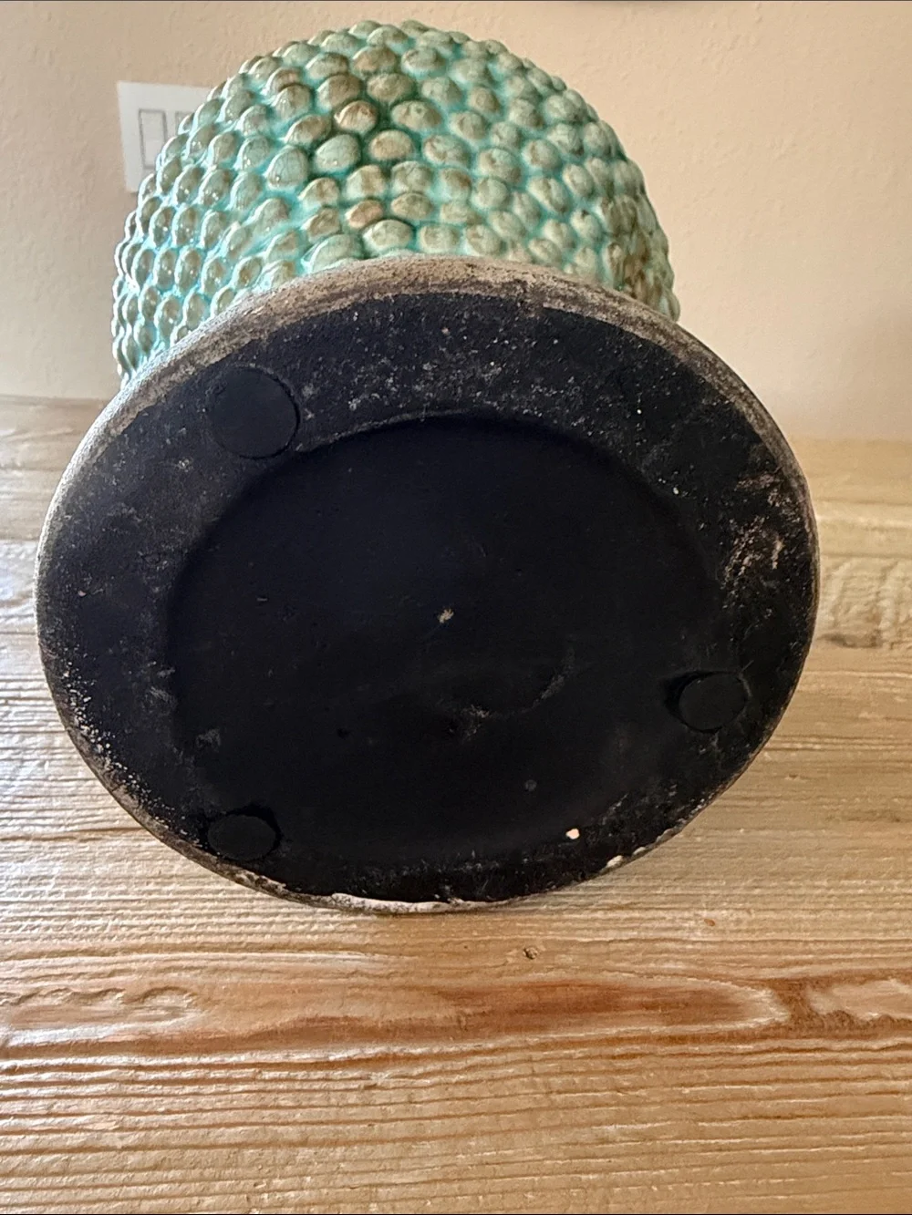 Turquoise and Brown Textured Decorative Vase